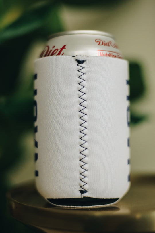 Short Can Cooler [White/Navy]