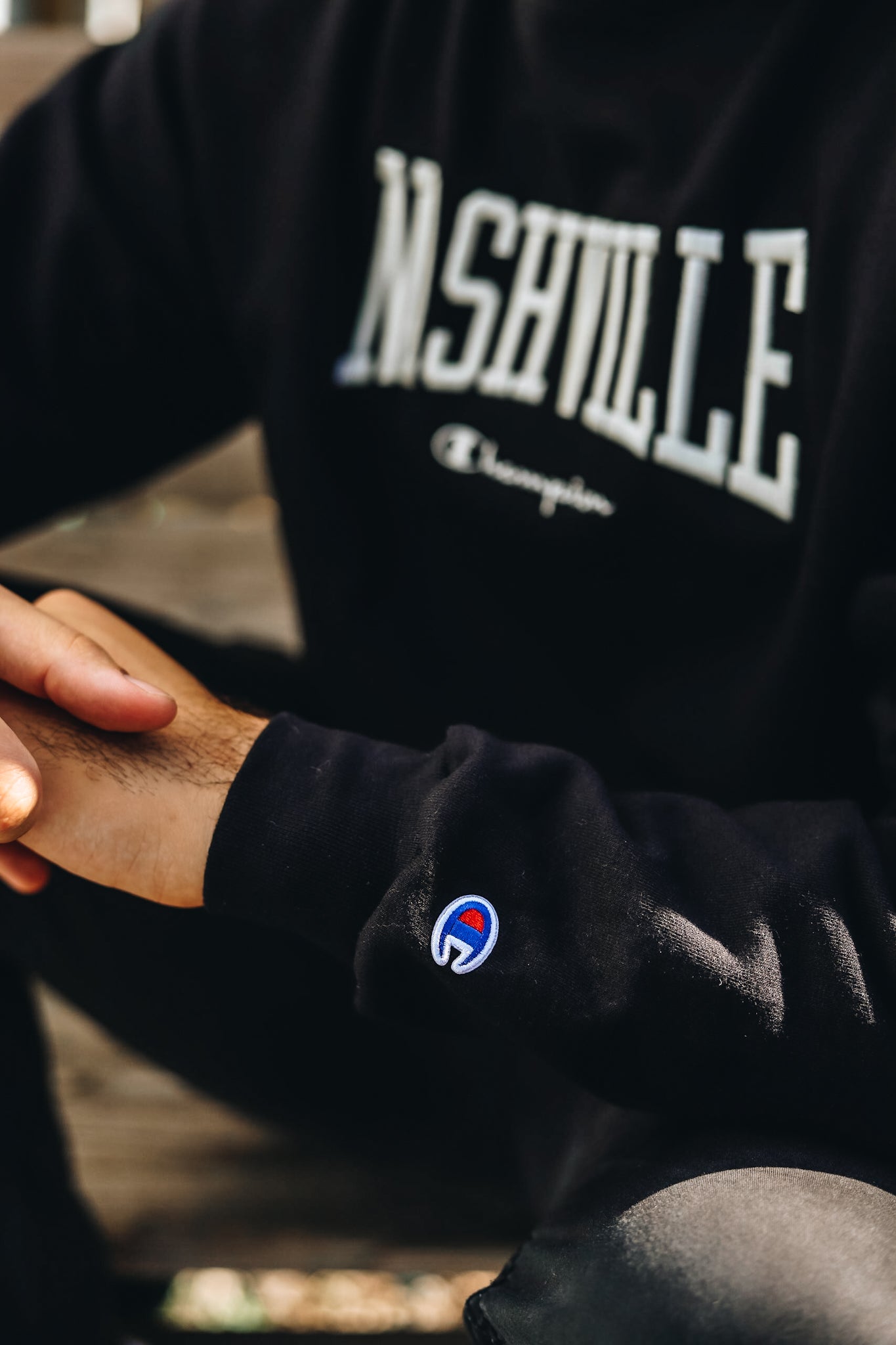 Champion sweater on sale dark blue nails