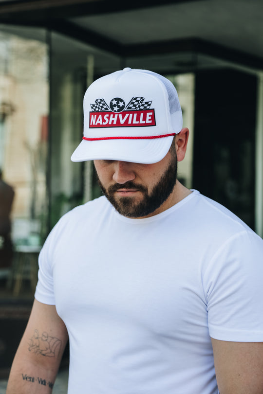Nashville Racing Trucker [White/Red]