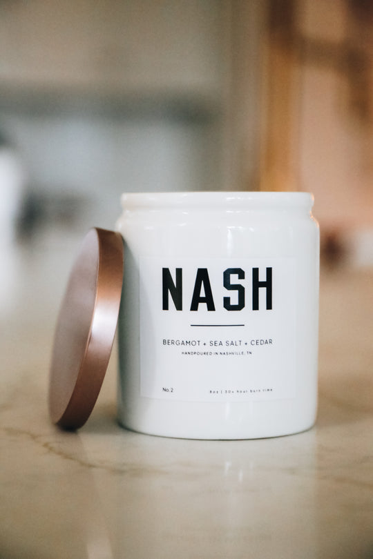 NASH 8oz Candle [NO. 2 - Bergamot + Sea Salt + Cedar]