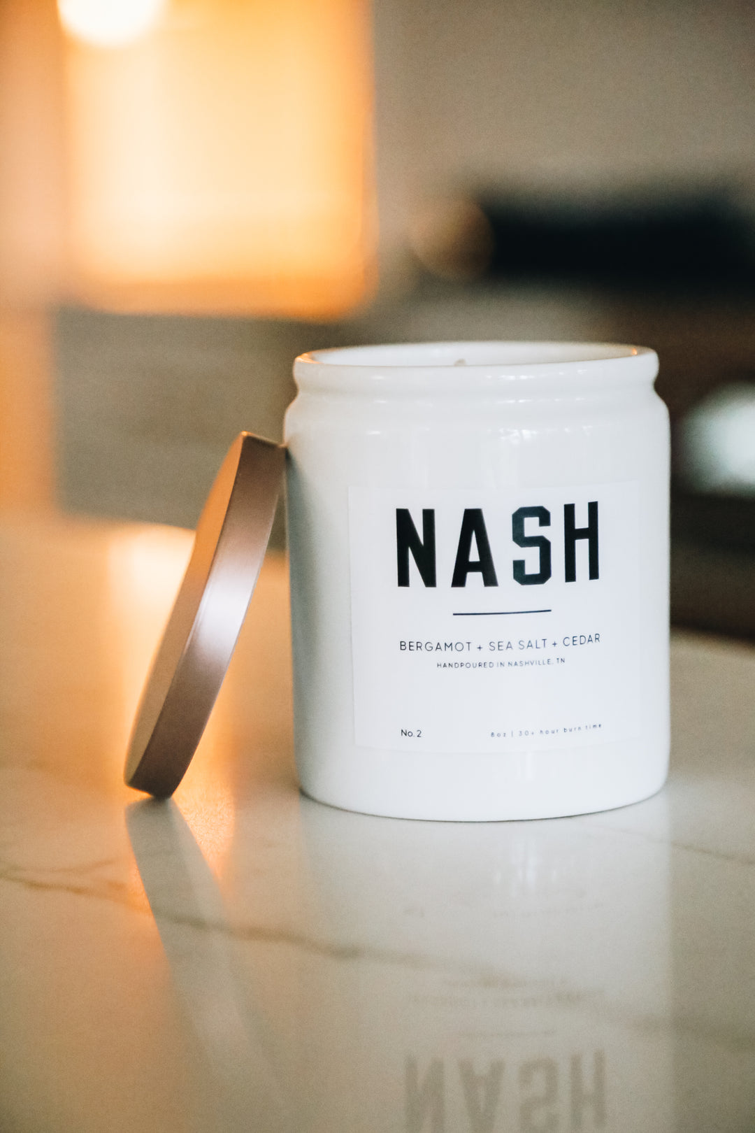 NASH 8oz Candle [NO. 2 - Bergamot + Sea Salt + Cedar]