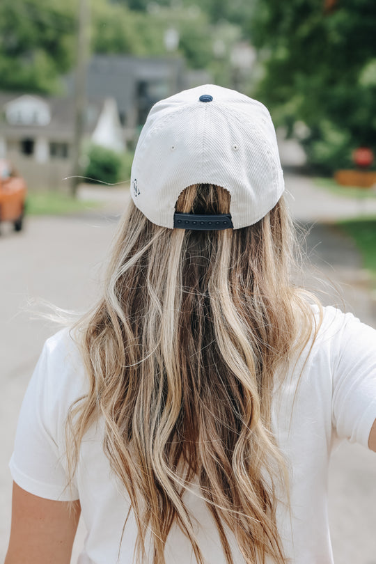 NASH Script Corduroy Cap [Cream/Navy]