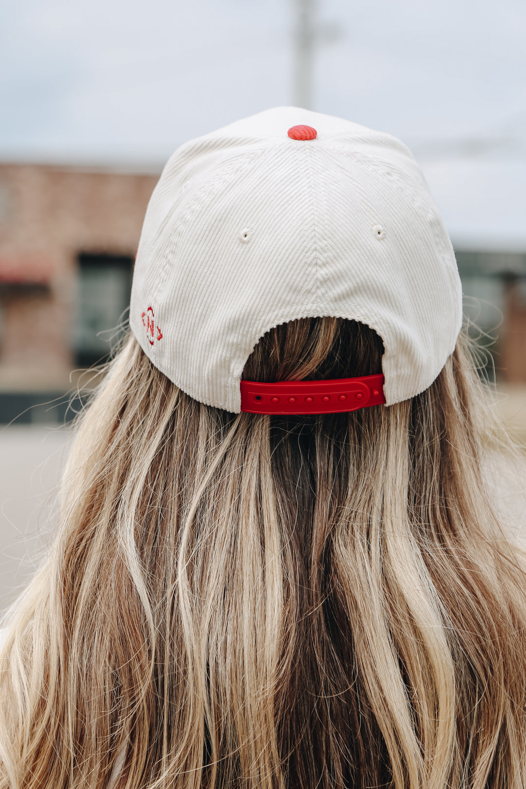 NASH Script Corduroy Cap [Cream/Red]