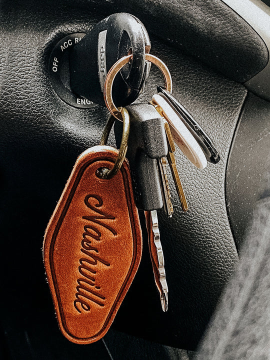 Nashville Leather Keychain