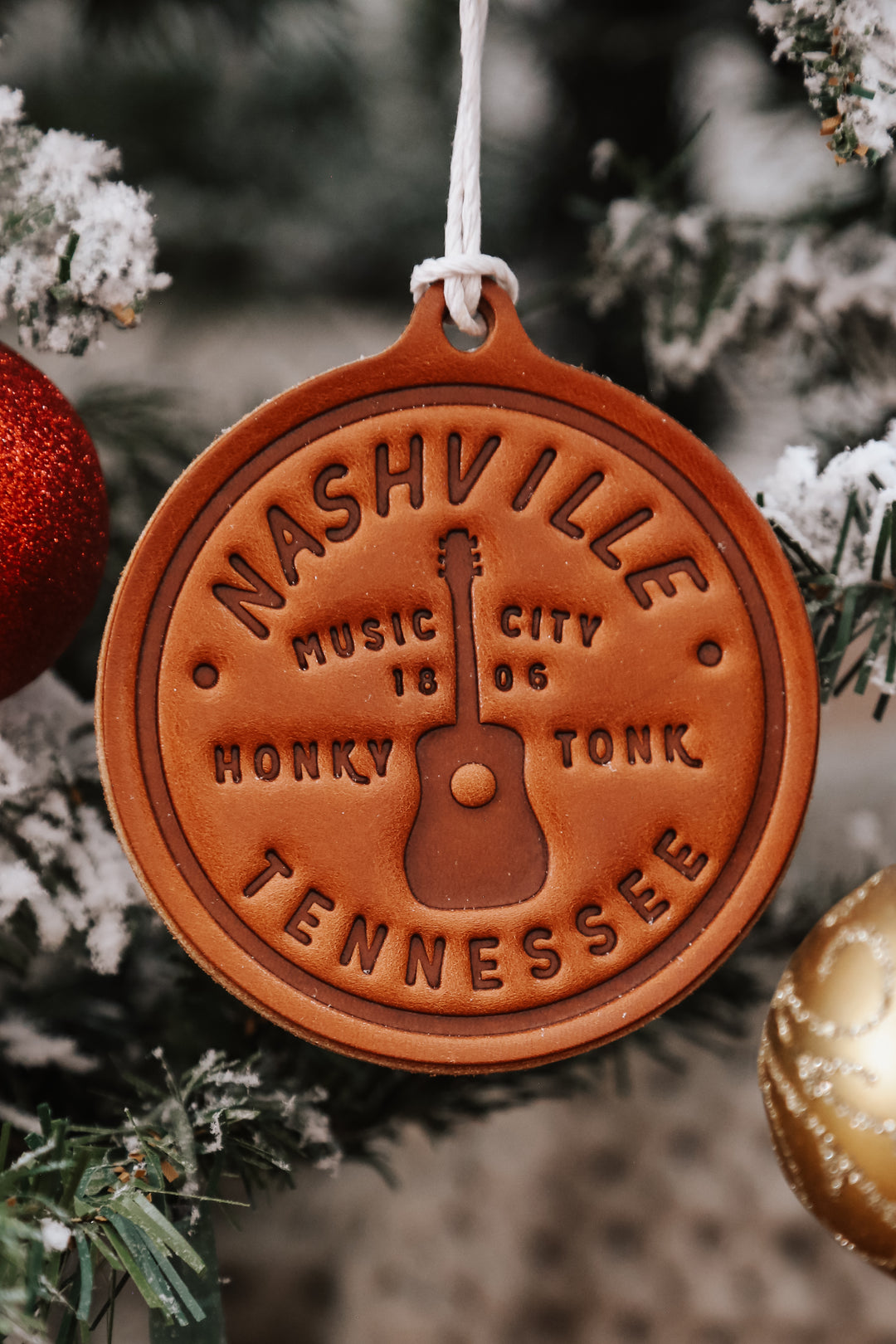 Nashville Leather Ornament
