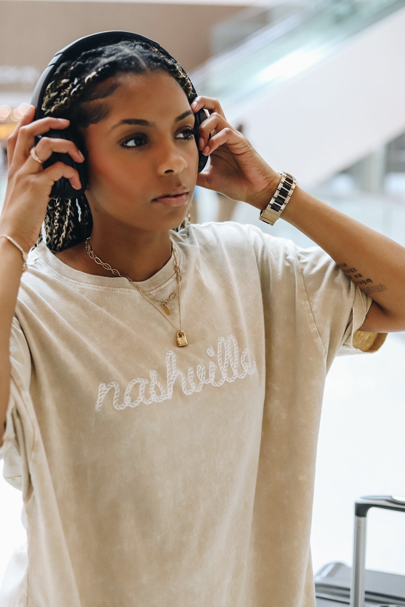 Kacey Oversize Tee [Latte]