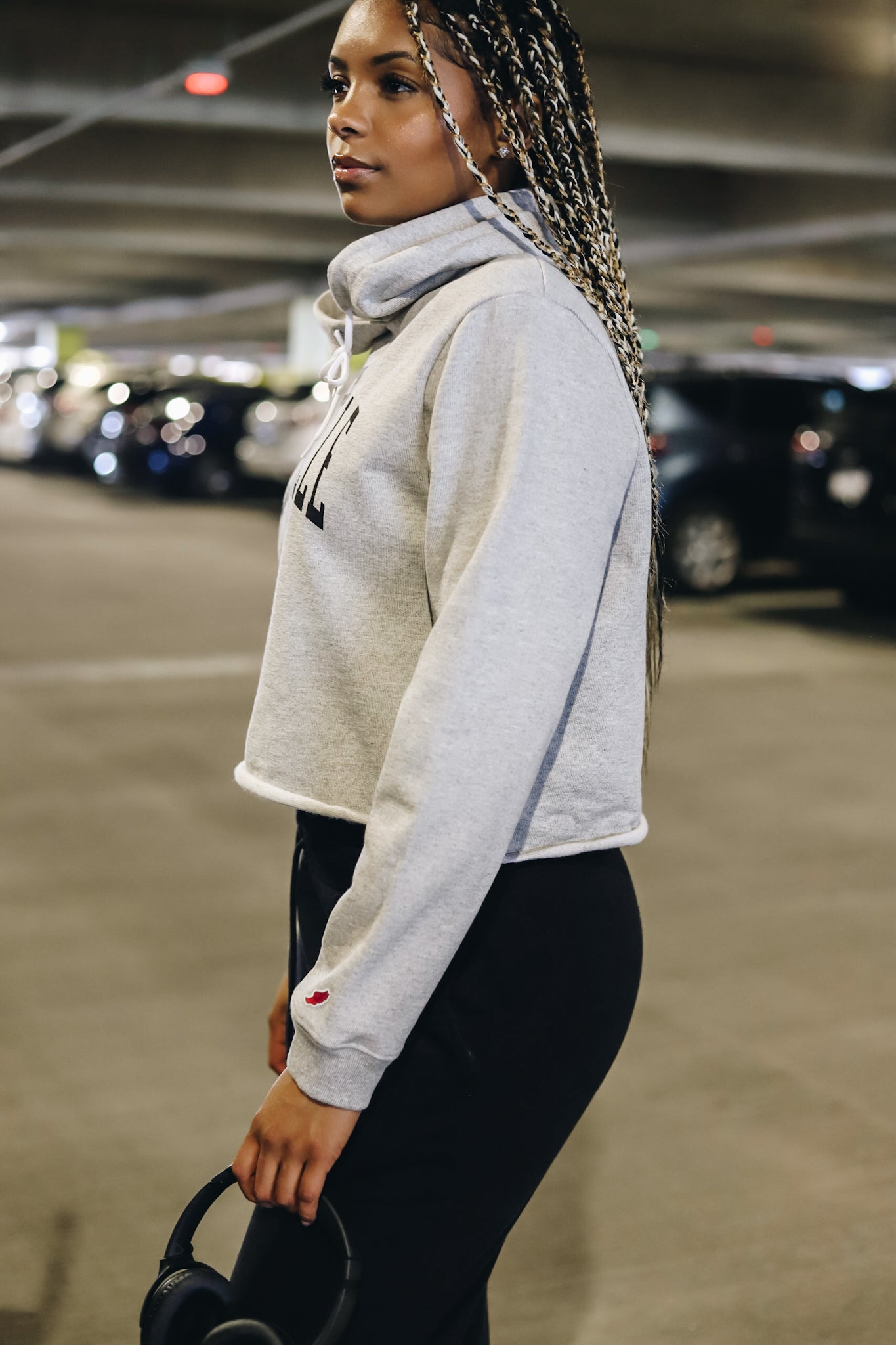 Boxy Cropped Hoodie [Oxford]