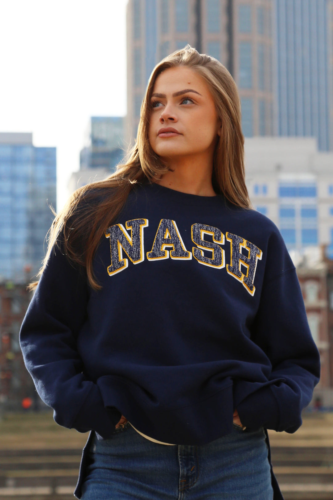NASH Twisted Fleece Everyday Crew [Navy]