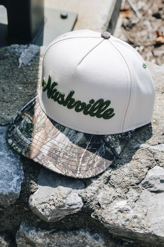 Nashville Chain Stitch Snapback [Camo/Olive]