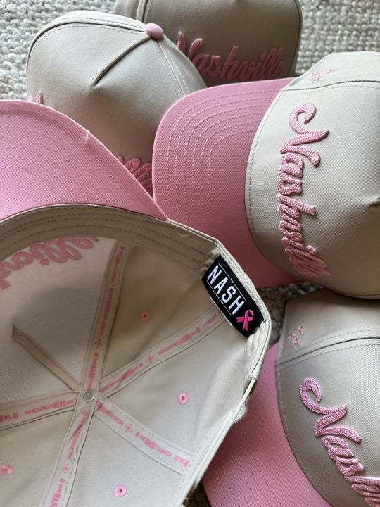 Nashville Chain Stitch Snapback [Pink/Natural]