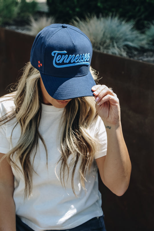 Tennessee Chain Stitch Snapback [Navy/Light Blue]