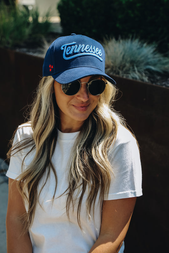 Tennessee Chain Stitch Snapback [Navy/Light Blue]