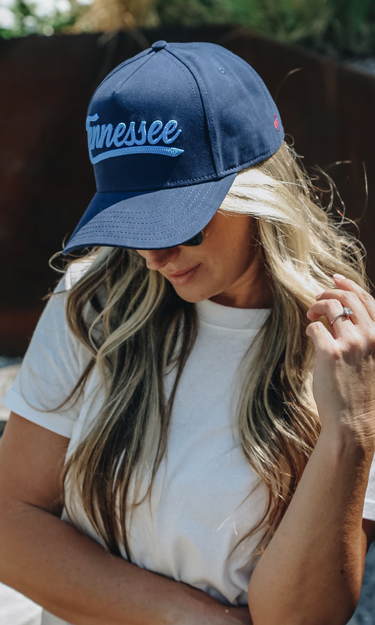 Tennessee Chain Stitch Snapback [Navy/Light Blue]