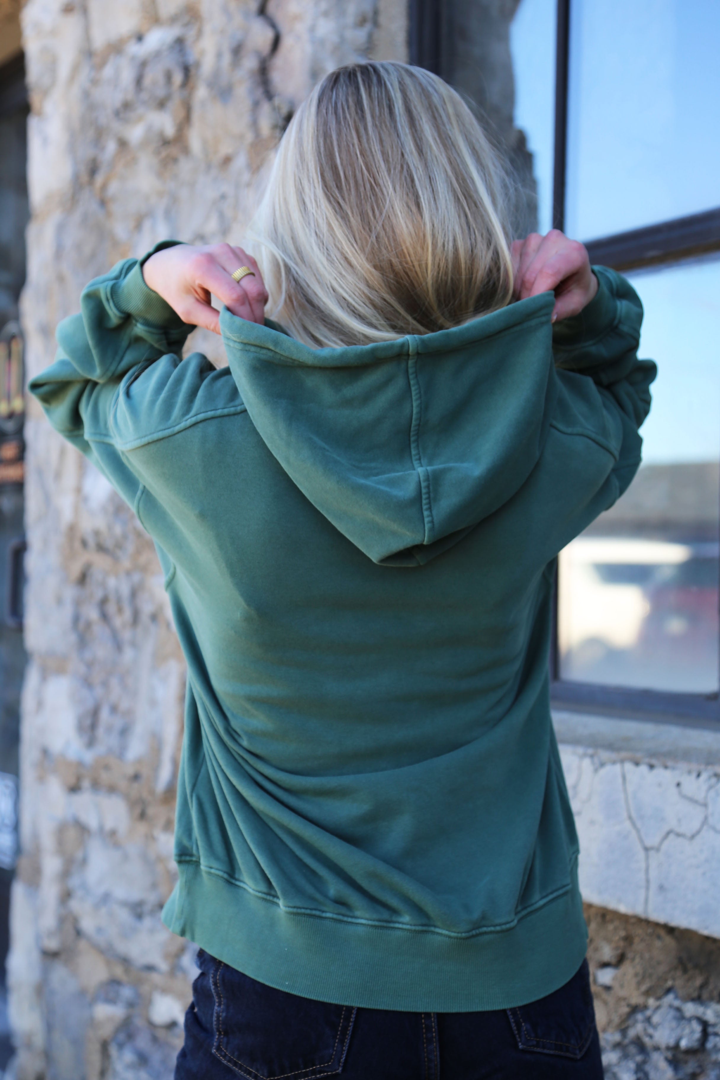 Emerald sales green hoodie