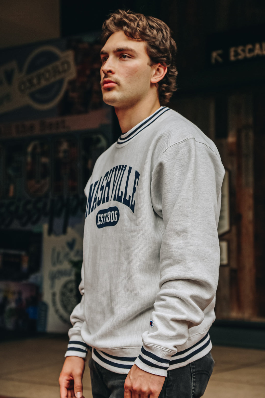 Nashville Classic Collegiate Crewneck [Gray/Navy]