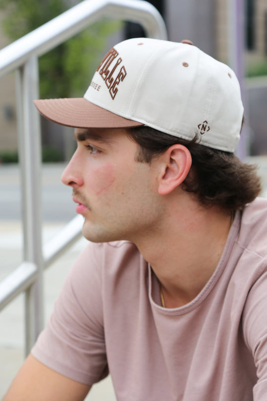 Nashville Two-Tone Collegiate Snapback [Brown/Cream]