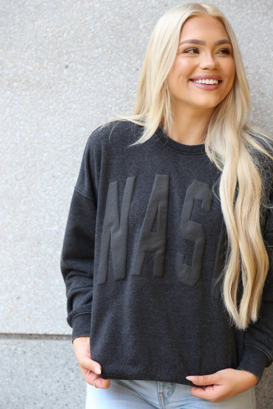 NASH Oversized Burnout Crewneck [Black]