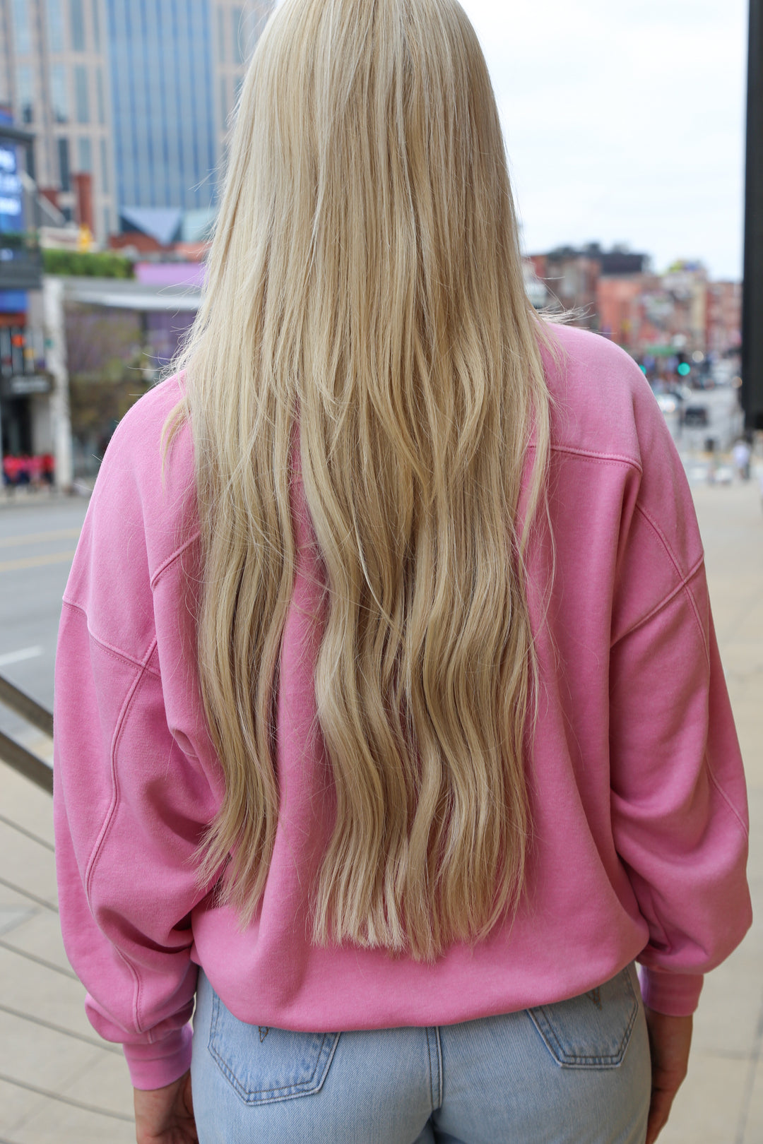 NASH Oversized Burnout Crewneck [Pink]