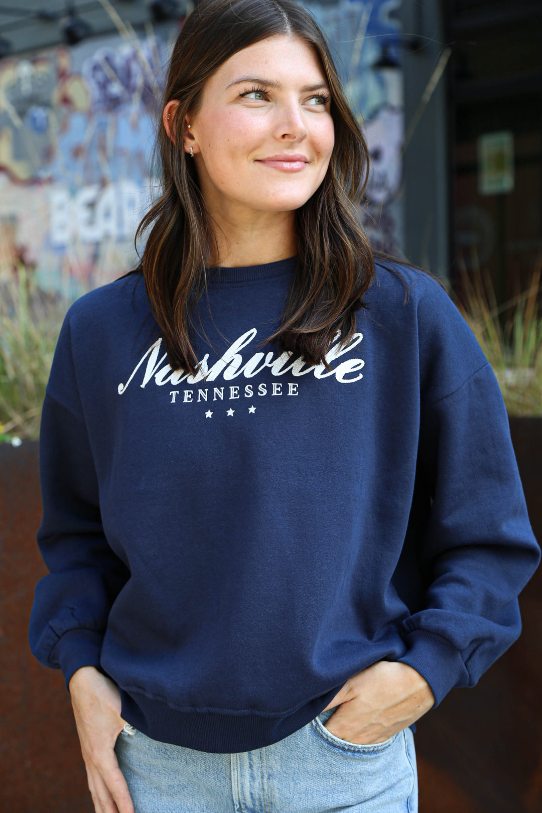 Autumn Relaxed Nashville Crewneck [Navy]