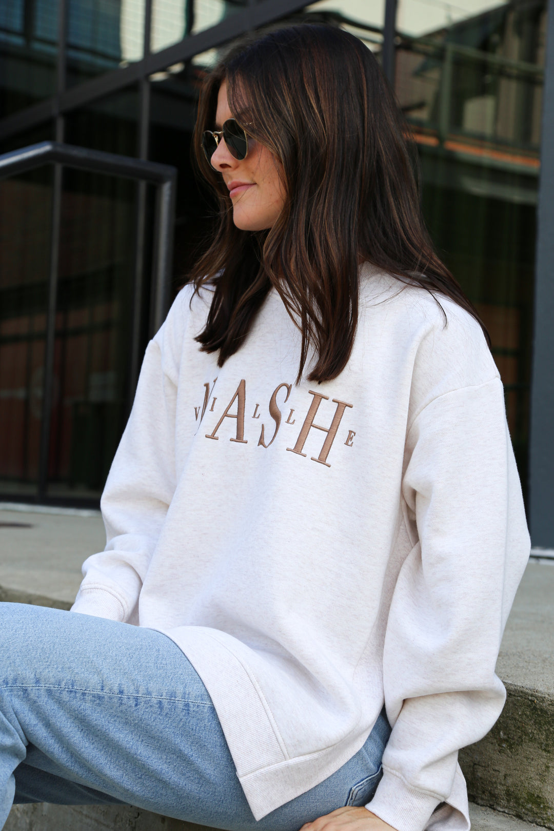 Nashville Side Split Crewneck [Oatmeal]