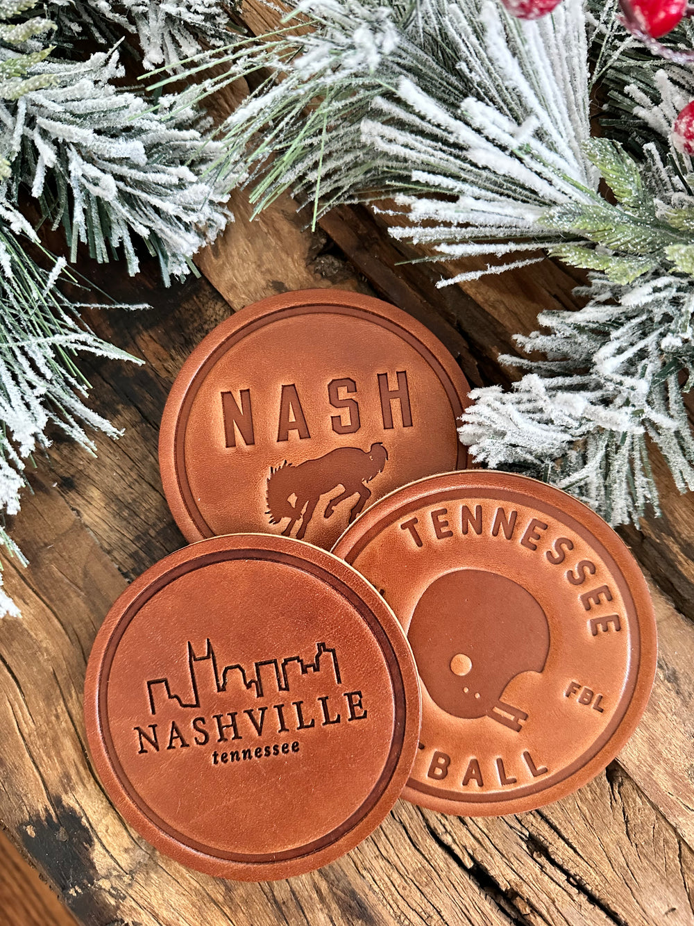 NASH Bronco Leather Coaster