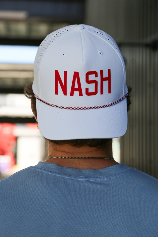 NASH Performance Rope Snapback [White/Red]