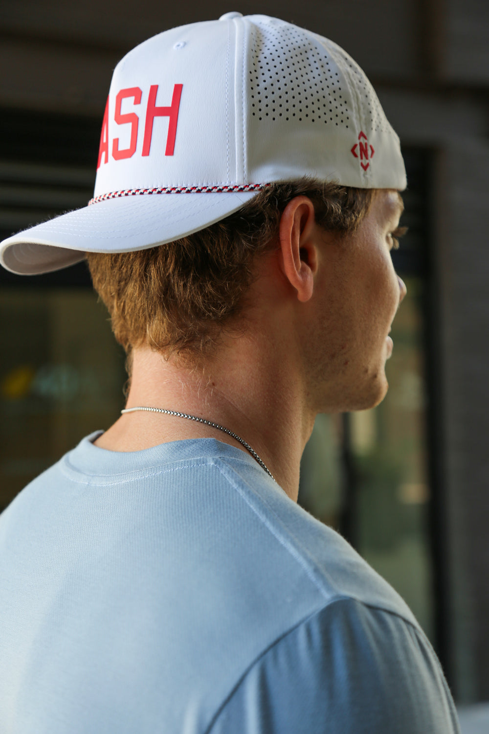 NASH Performance Rope Snapback [White/Red]