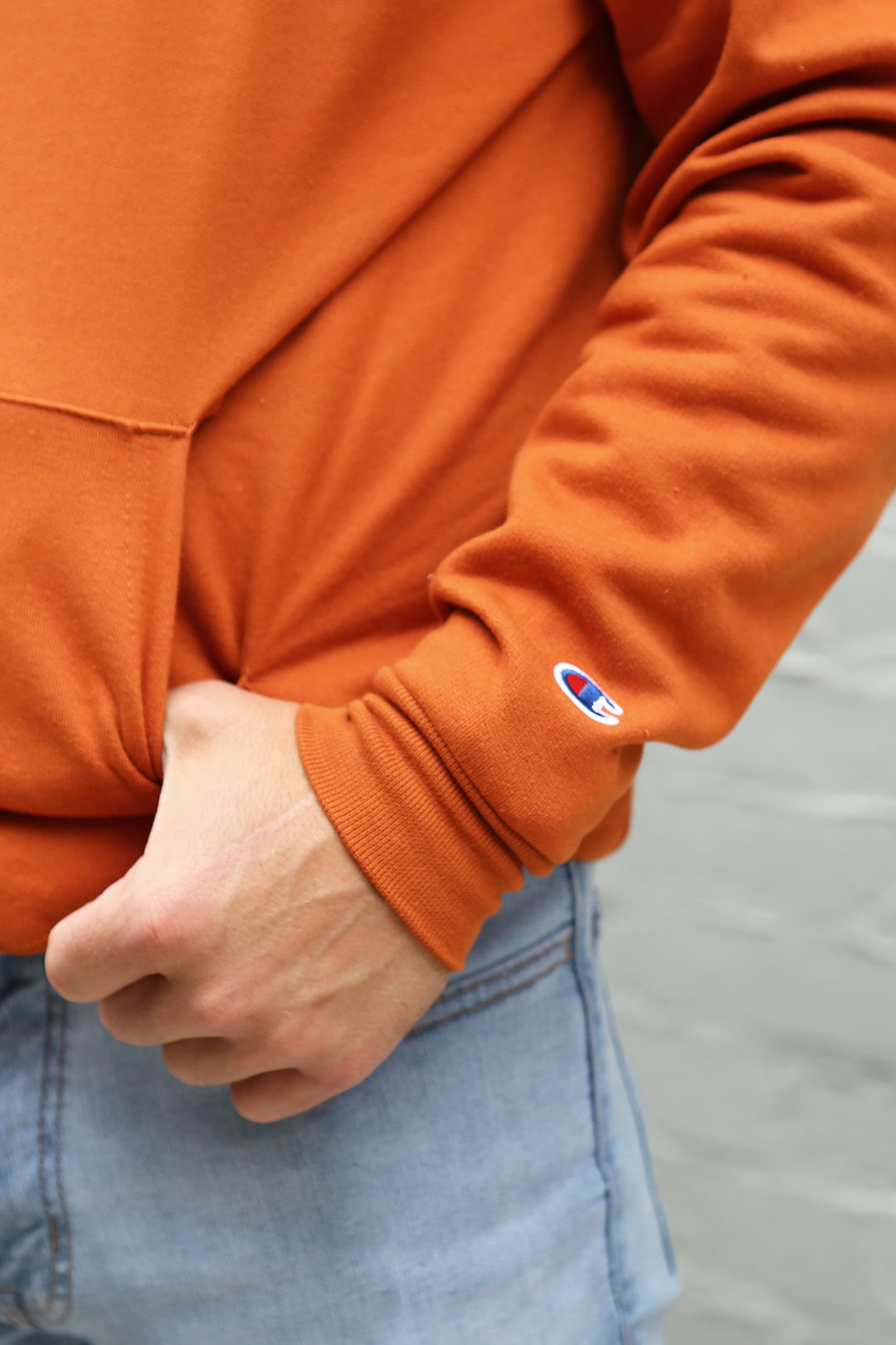 Champion Tonal Embroidered Hoodie Orange] – The Nash Collection