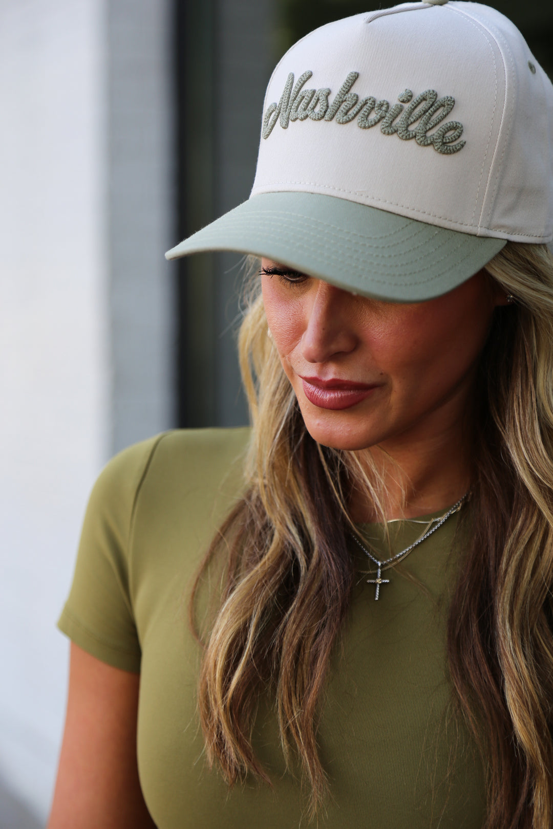 Nashville Chain Stitch Snapback [Sage/Natural]