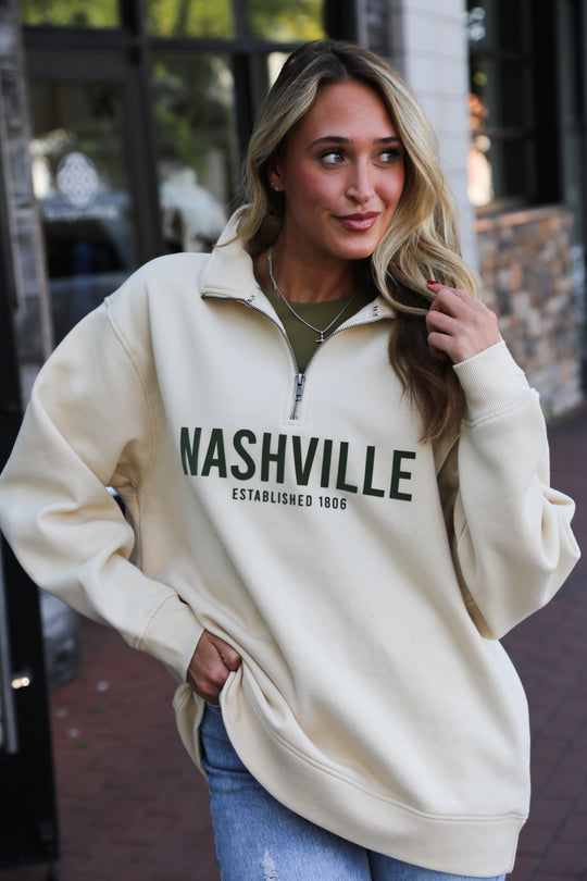 Nashville Quarter Zip [Light Tan]