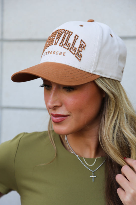 Nashville Two-Tone Collegiate Snapback [Camel/Cream]