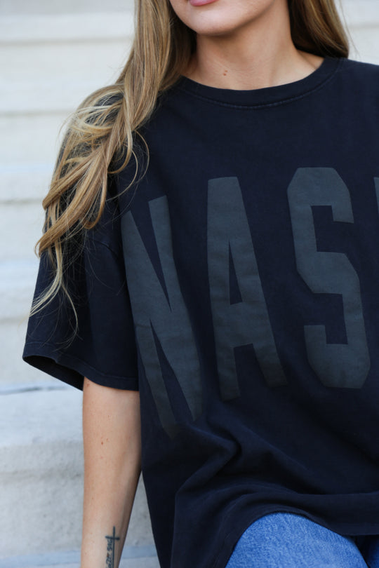 Kacey Oversize Tee [Black Tonal Nash]