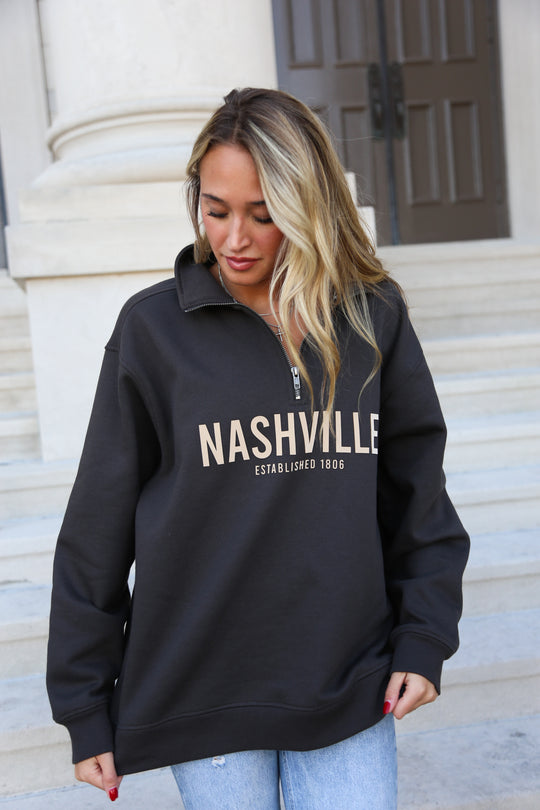 Nashville Quarter Zip [Faded Black]