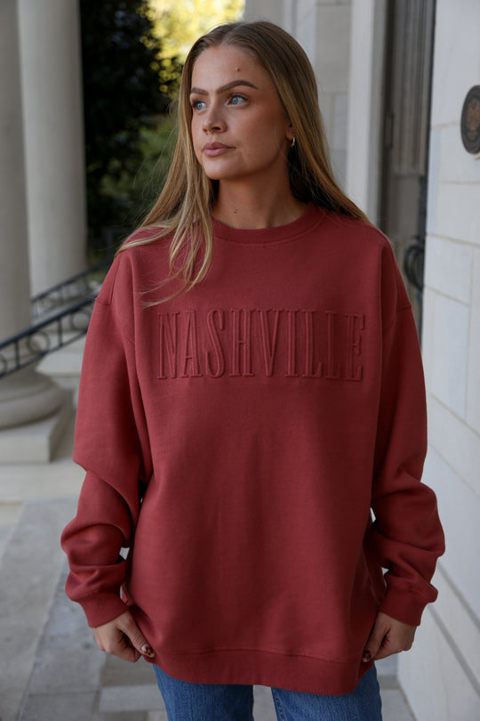 Nashville Iconic Crewneck [Marsala]