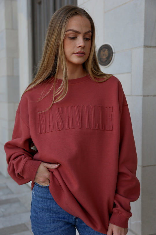 Nashville Iconic Crewneck [Marsala]