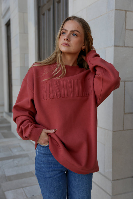 Nashville Iconic Crewneck [Marsala]