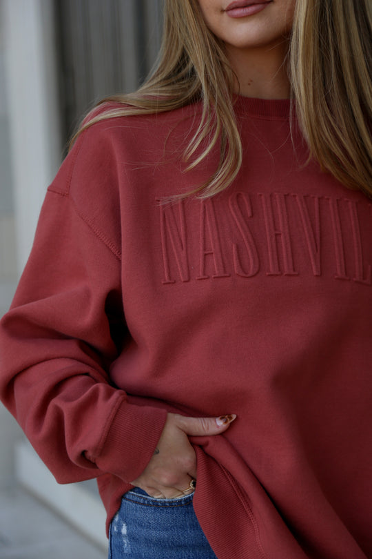 Nashville Iconic Crewneck [Marsala]