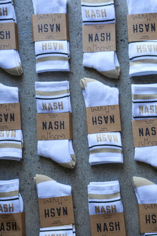 NASH Socks [White/Tan]