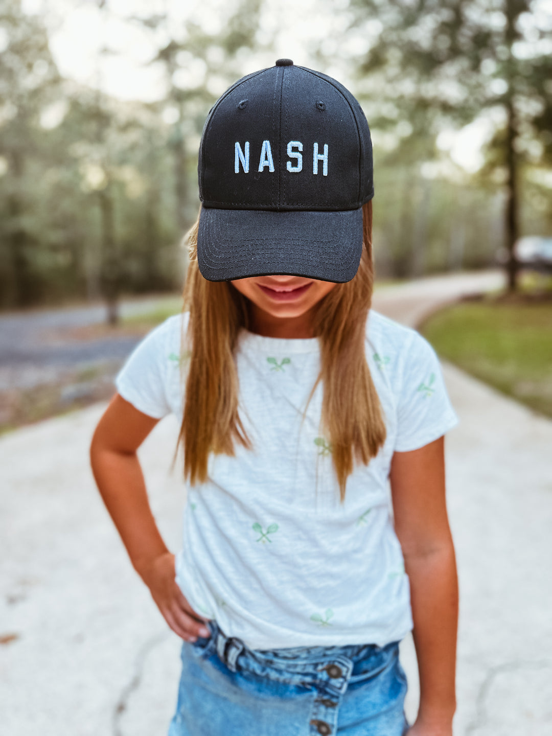 Front view of NASH youth ball cap 