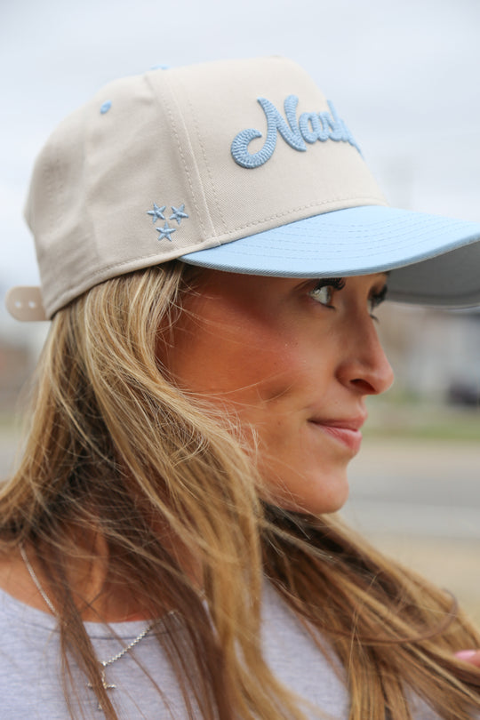 Nashville Chain Stitch Snapback [Light Blue/Natural]