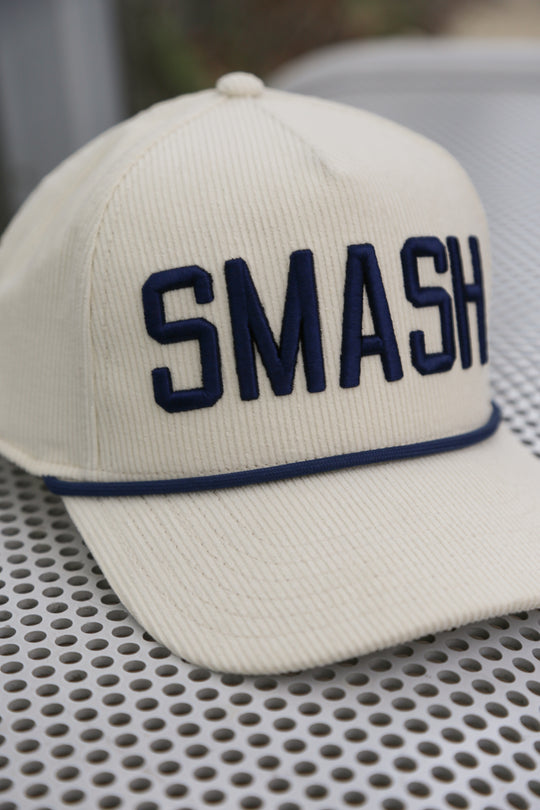 SMASH Corduroy Snapback [Cream/Navy]