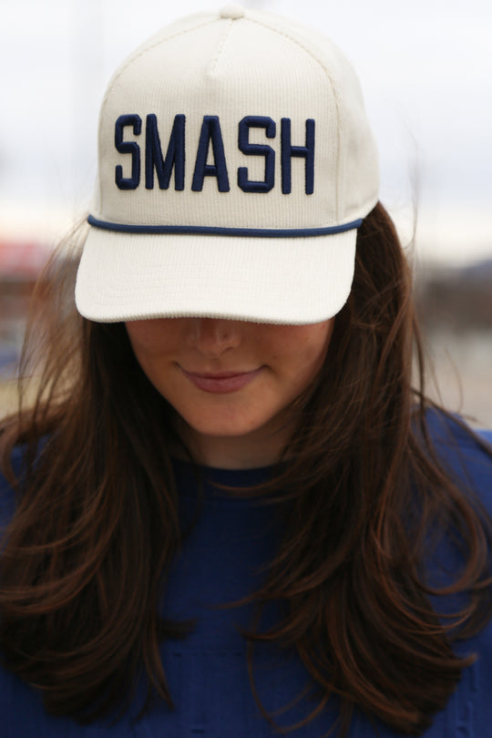 SMASH Corduroy Snapback [Cream/Navy]