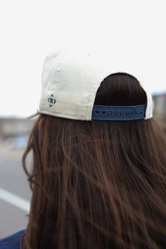 SMASH Corduroy Snapback [Cream/Navy]