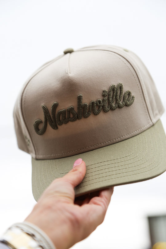 Nashville Chain Stitch Snapback [Sage/Natural]