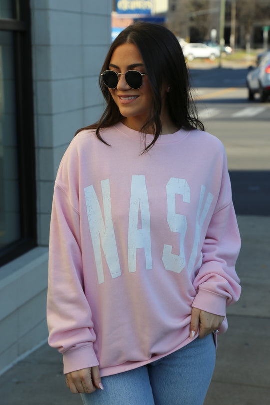 Ashley Oversize Crew [Soft Pink]