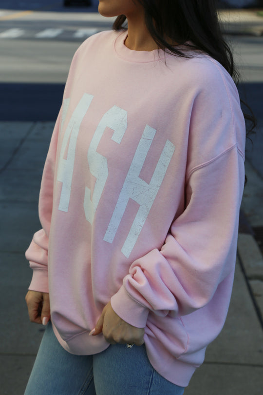 Ashley Oversize Crew [Soft Pink]