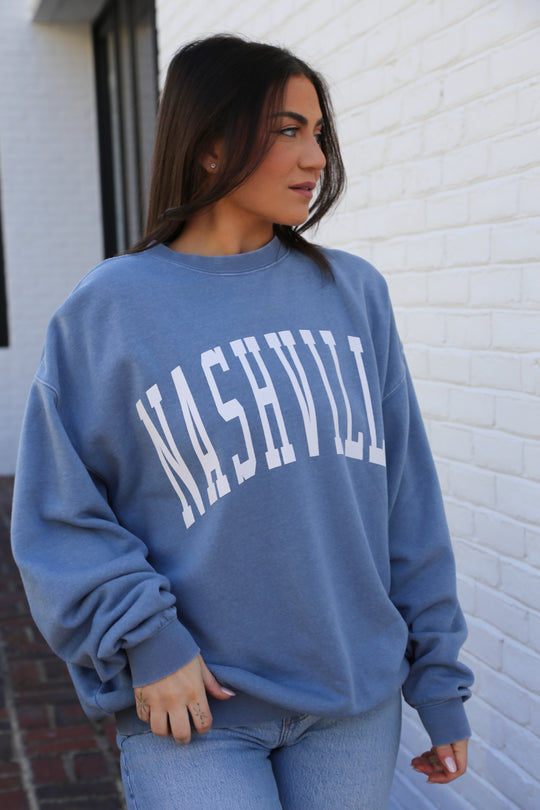 Ashley Oversize Crew [Slate]