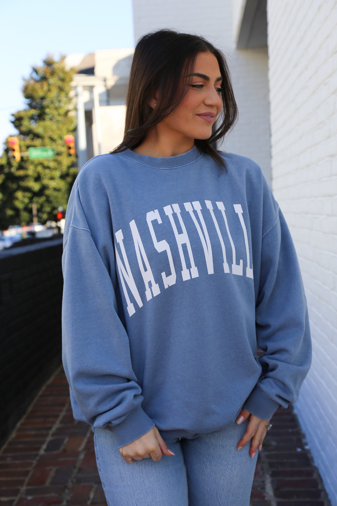 Ashley Oversize Crew [Slate]