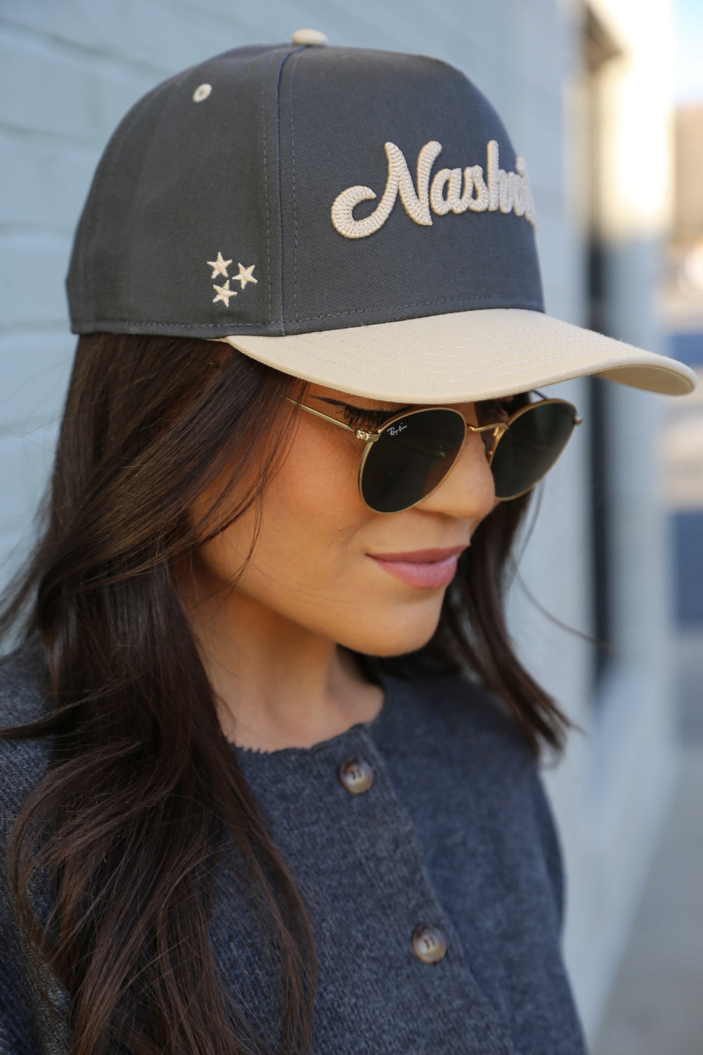 Nashville Chain Stitch Snapback [Tan/Charcoal]