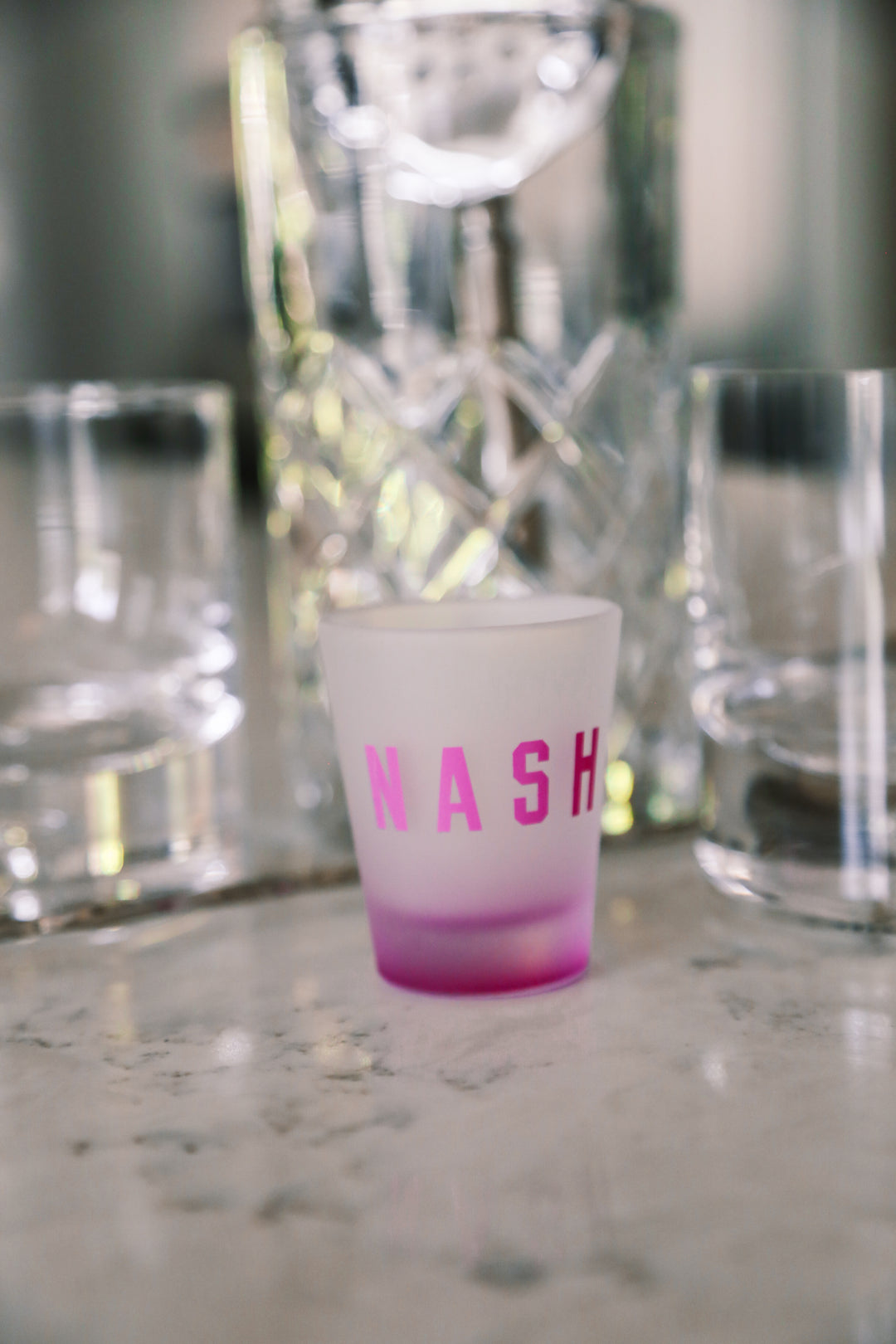 Frosted NASH Shot Glass [Pink]